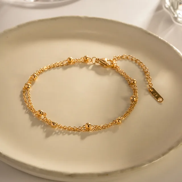 Golden Beads - 2 Layers Bracelet