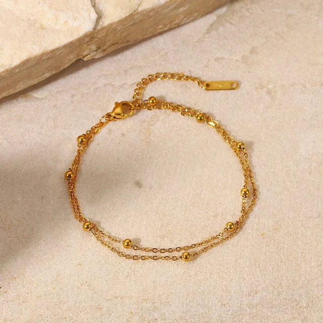 Golden Beads - 2 Layers Bracelet