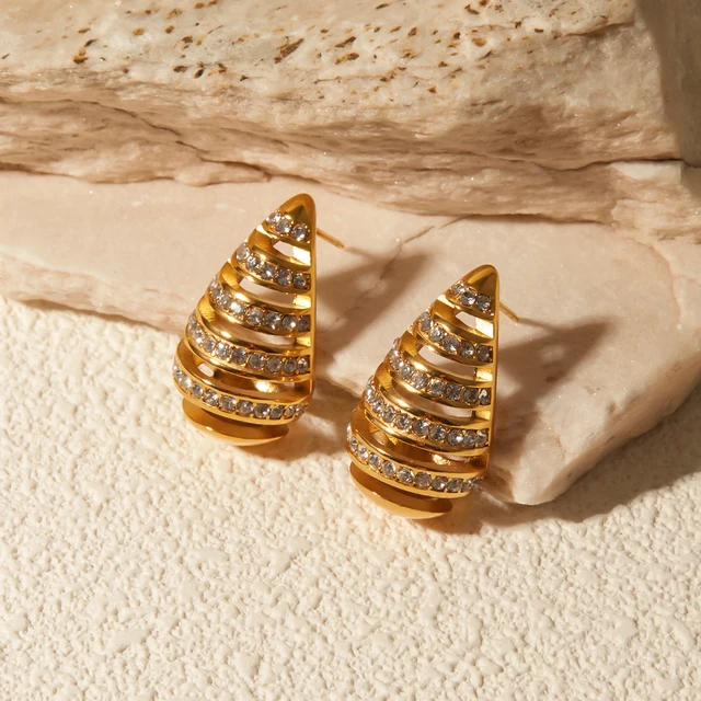 Studded Tear - Earrings