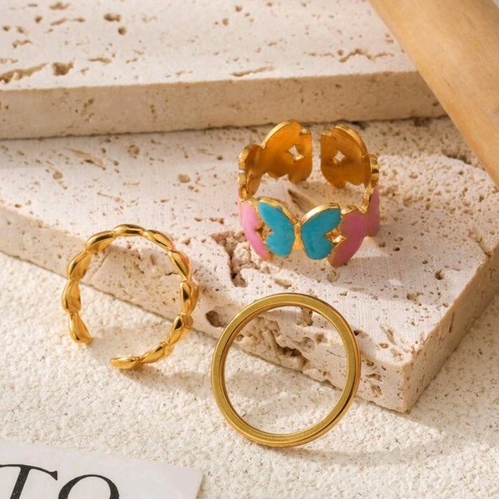 The Butterflies - Set of 3 Rings