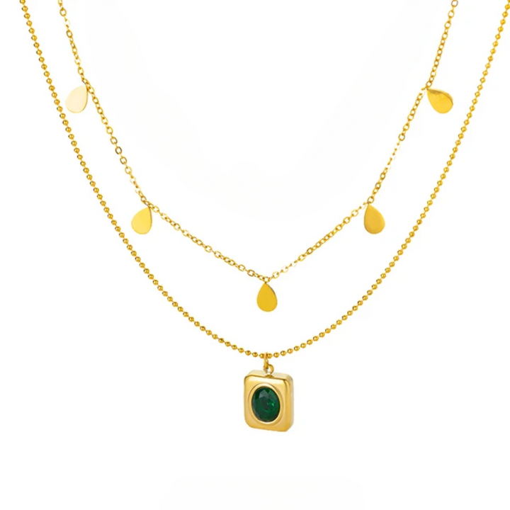 The Emerald - 2 Layers Necklace